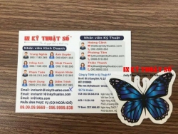 In tag giấy hình bướm làm thẻ treo uy tín tại xưởng in Vina Design